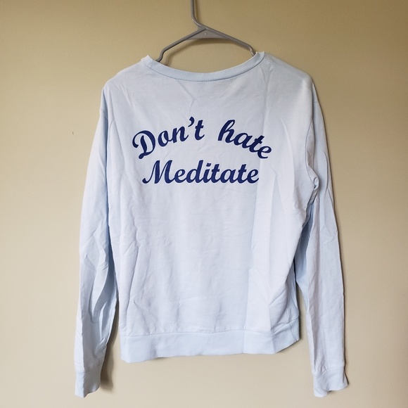 H&M Pale Blue Cotton Sweatshirt | Small - Picture 2 of 4